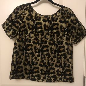 Anthropologie leopard top